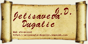Jelisaveta Dugalić vizit kartica